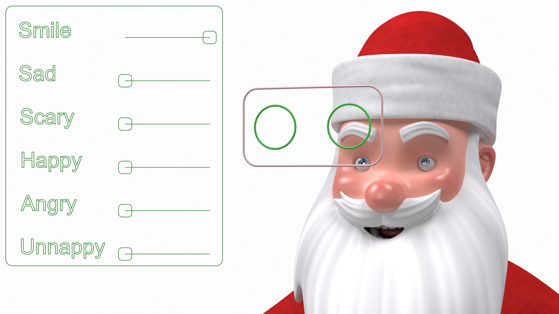 3D model Santa Claus Cartoon Rigged for Maya