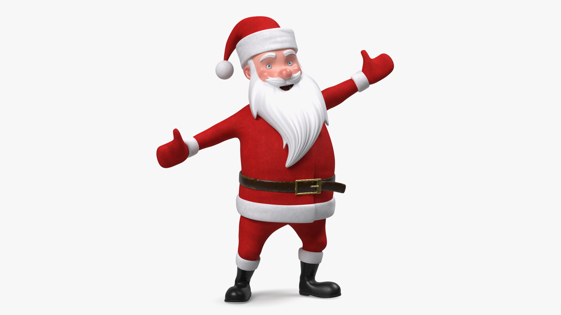 3D model Santa Claus Cartoon Rigged for Maya
