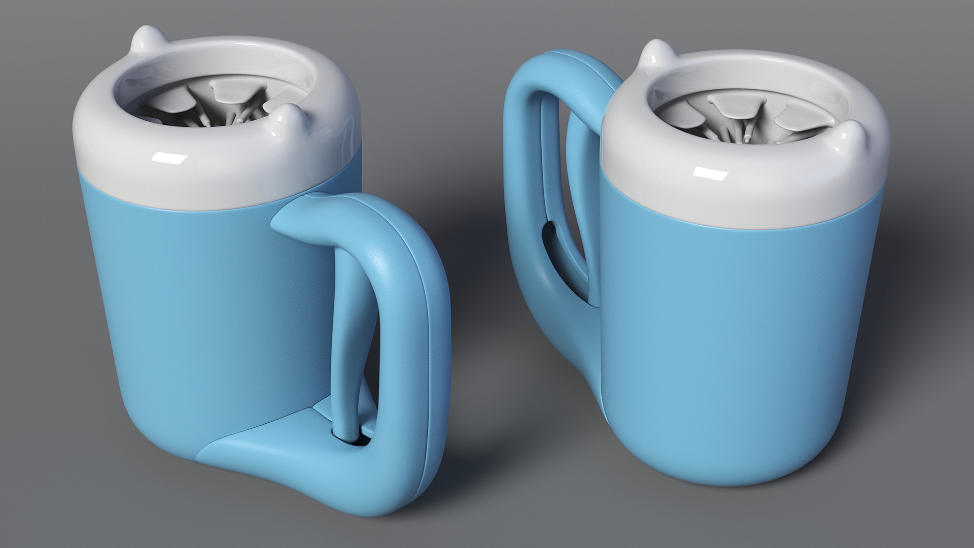 3D Dogs Paw Wash Blue model