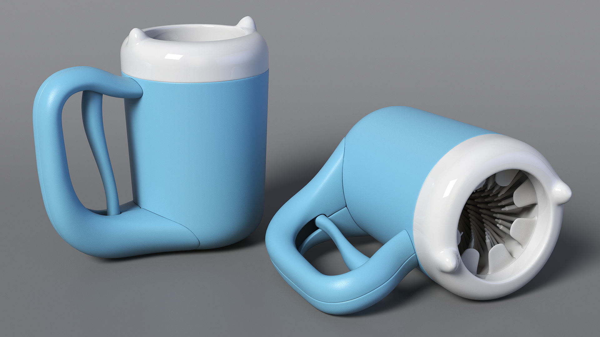 3D Dogs Paw Wash Blue model