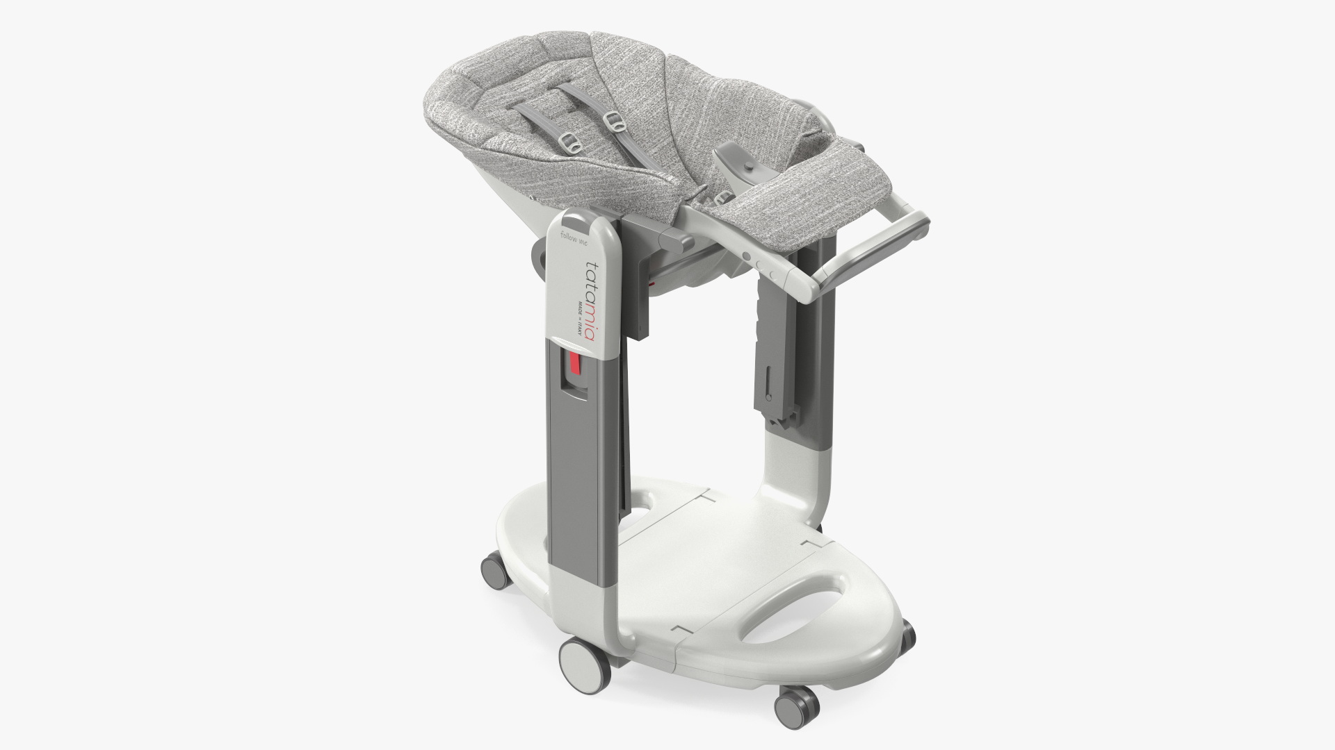 3D High Chair Peg Perego Horizontal Grey Rigged for Cinema 4D model