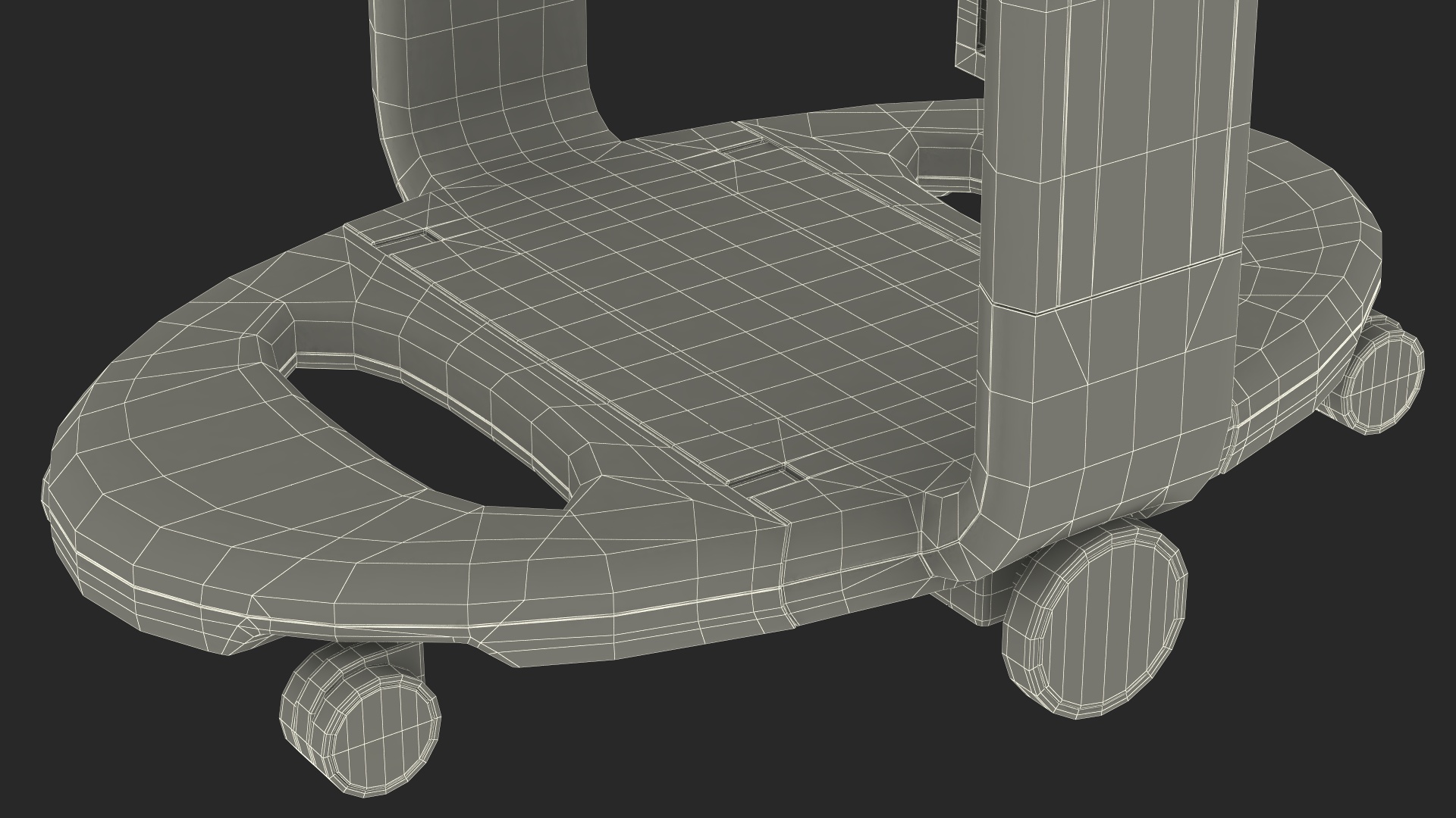 3D High Chair Peg Perego Horizontal Grey Rigged for Cinema 4D model