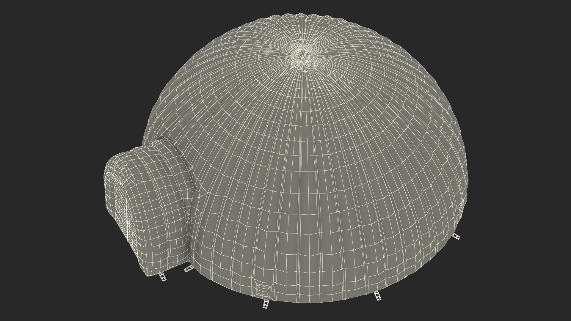 3D model Inflatable Dome Tent Grey