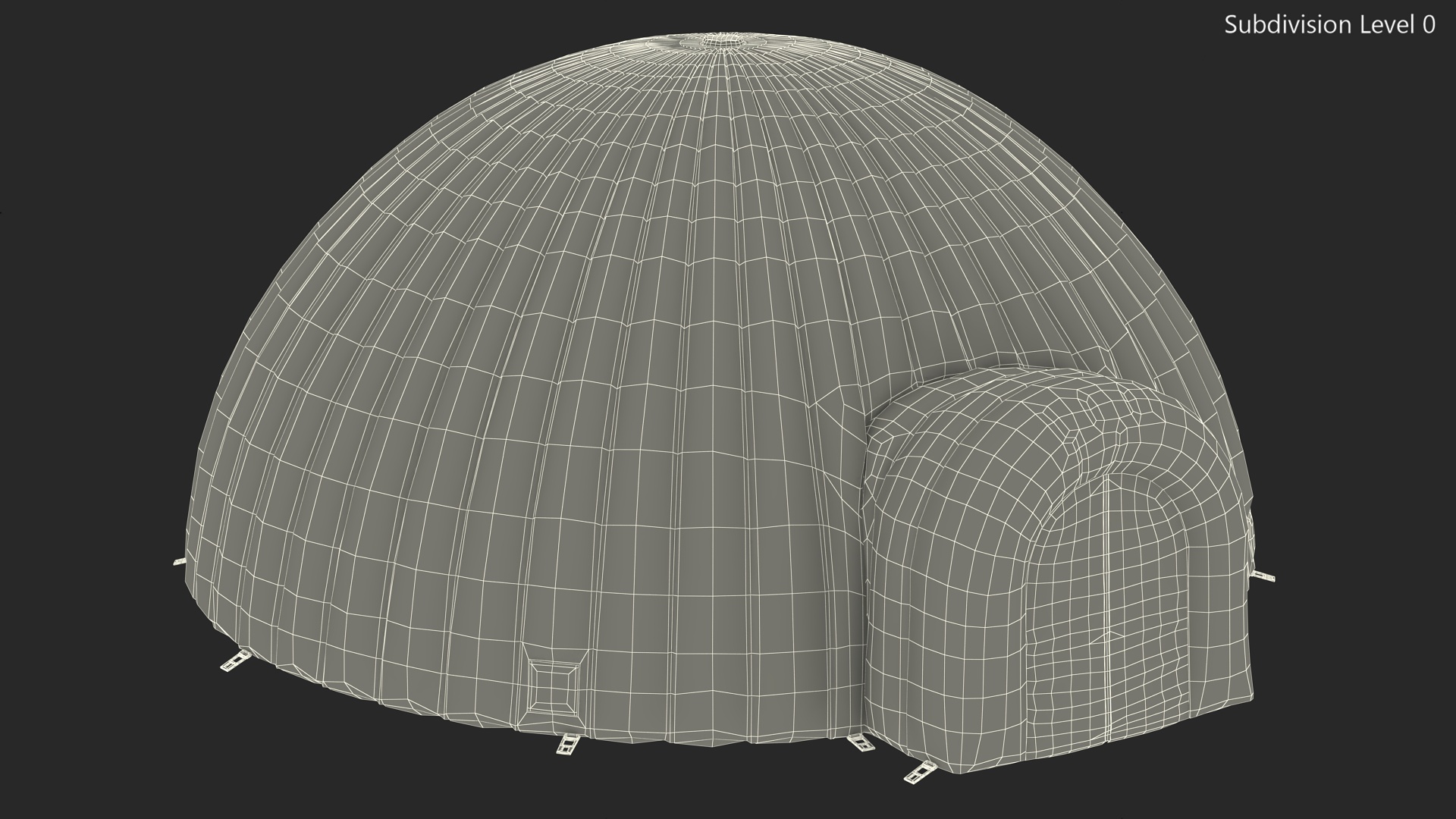 3D model Inflatable Dome Tent Grey