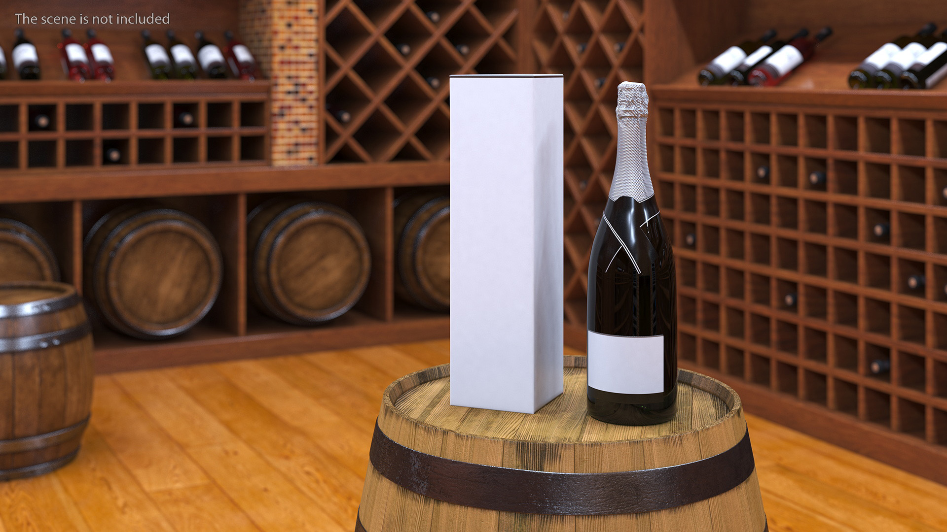 3D Champagne with Box model