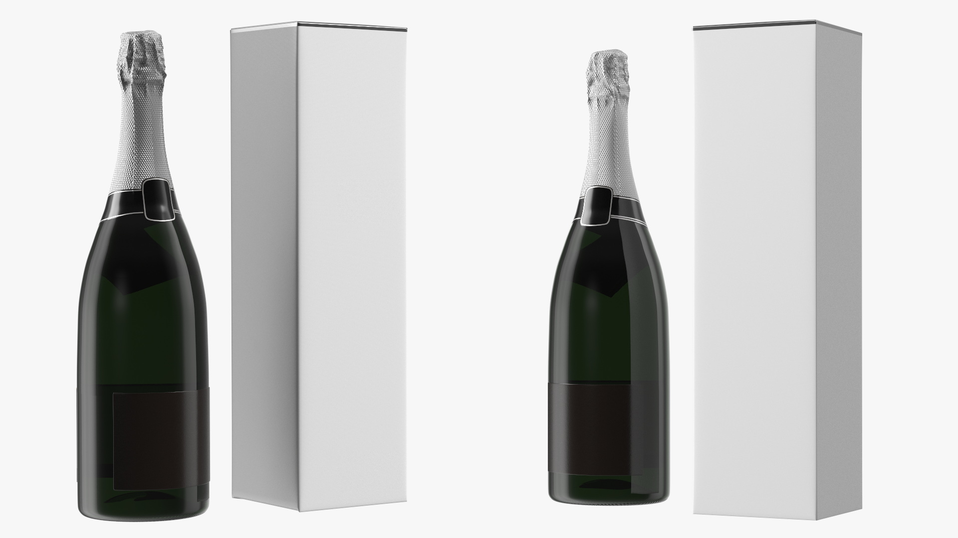 3D Champagne with Box model