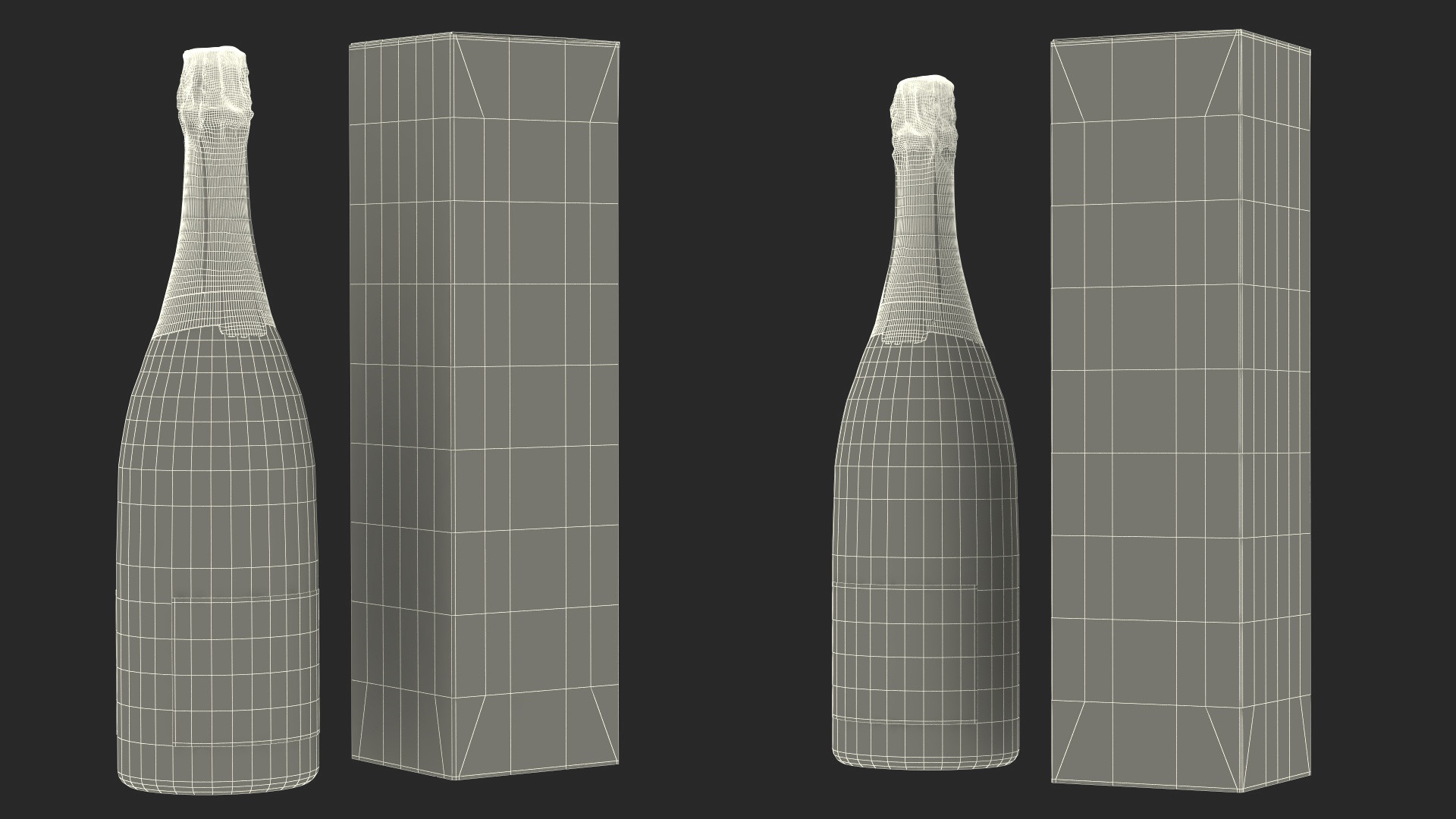 3D Champagne with Box model