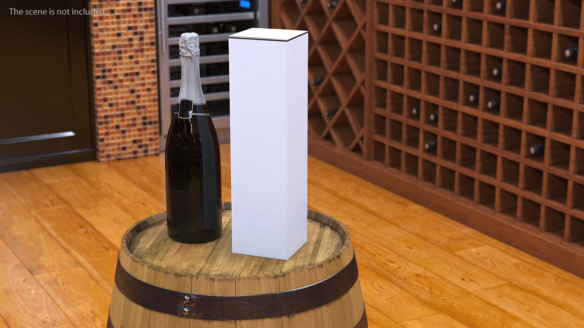 3D Champagne with Box model