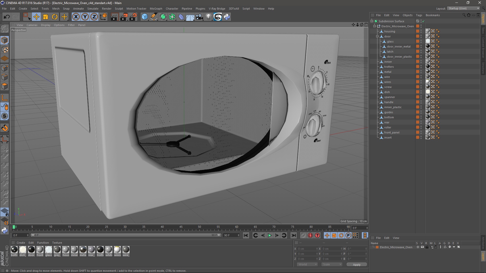 3D Electric Microwave Oven model