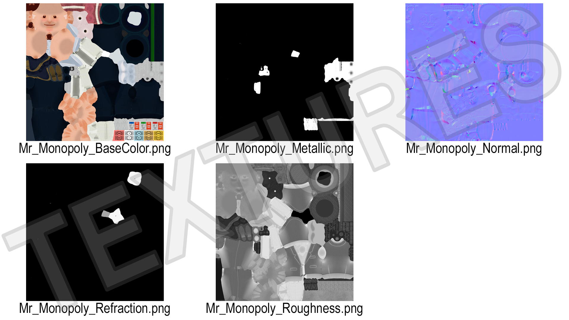 Mr Monopoly Character Welcome Pose 3D model