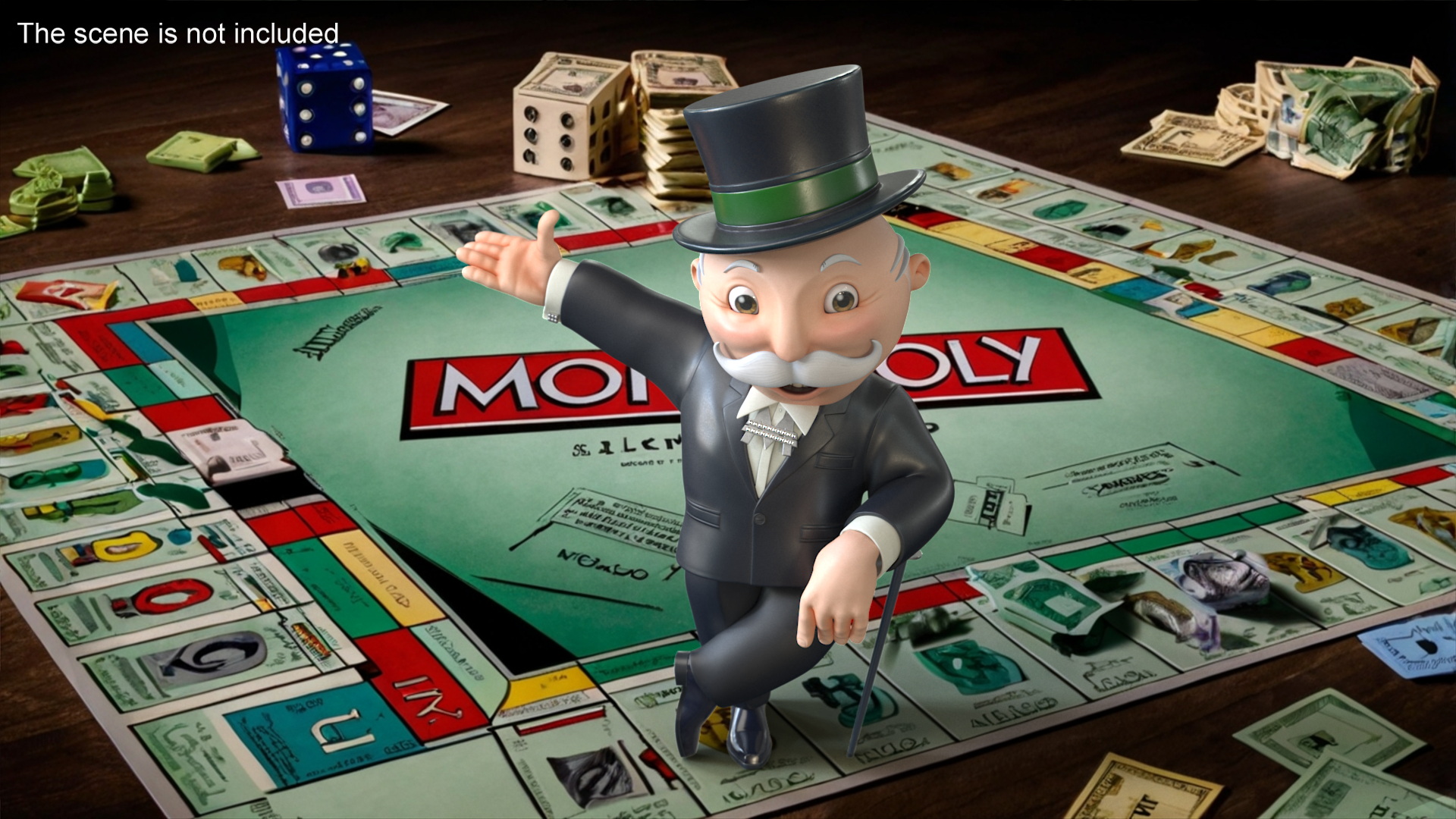Mr Monopoly Character Welcome Pose 3D model