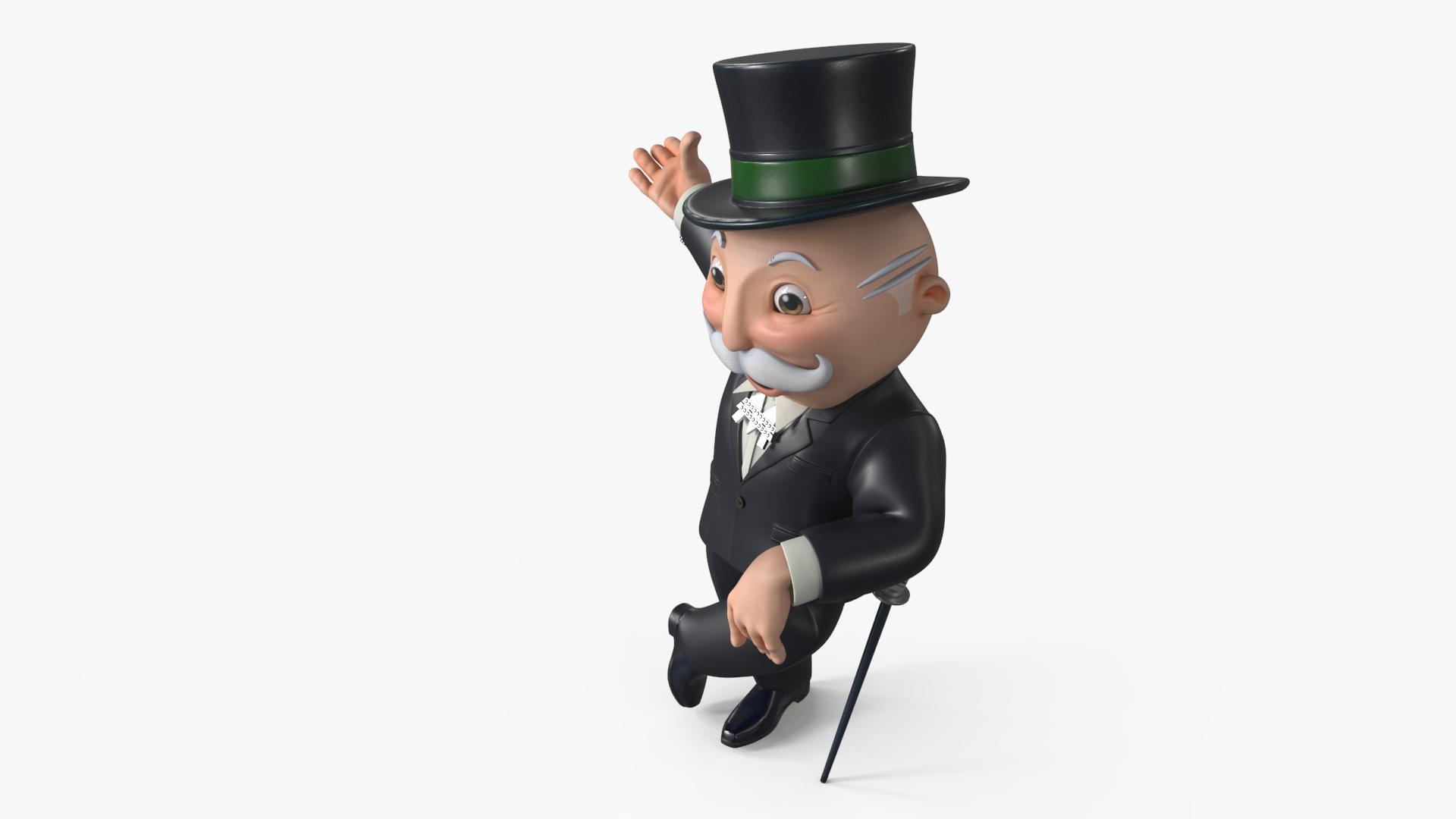 Mr Monopoly Character Welcome Pose 3D model