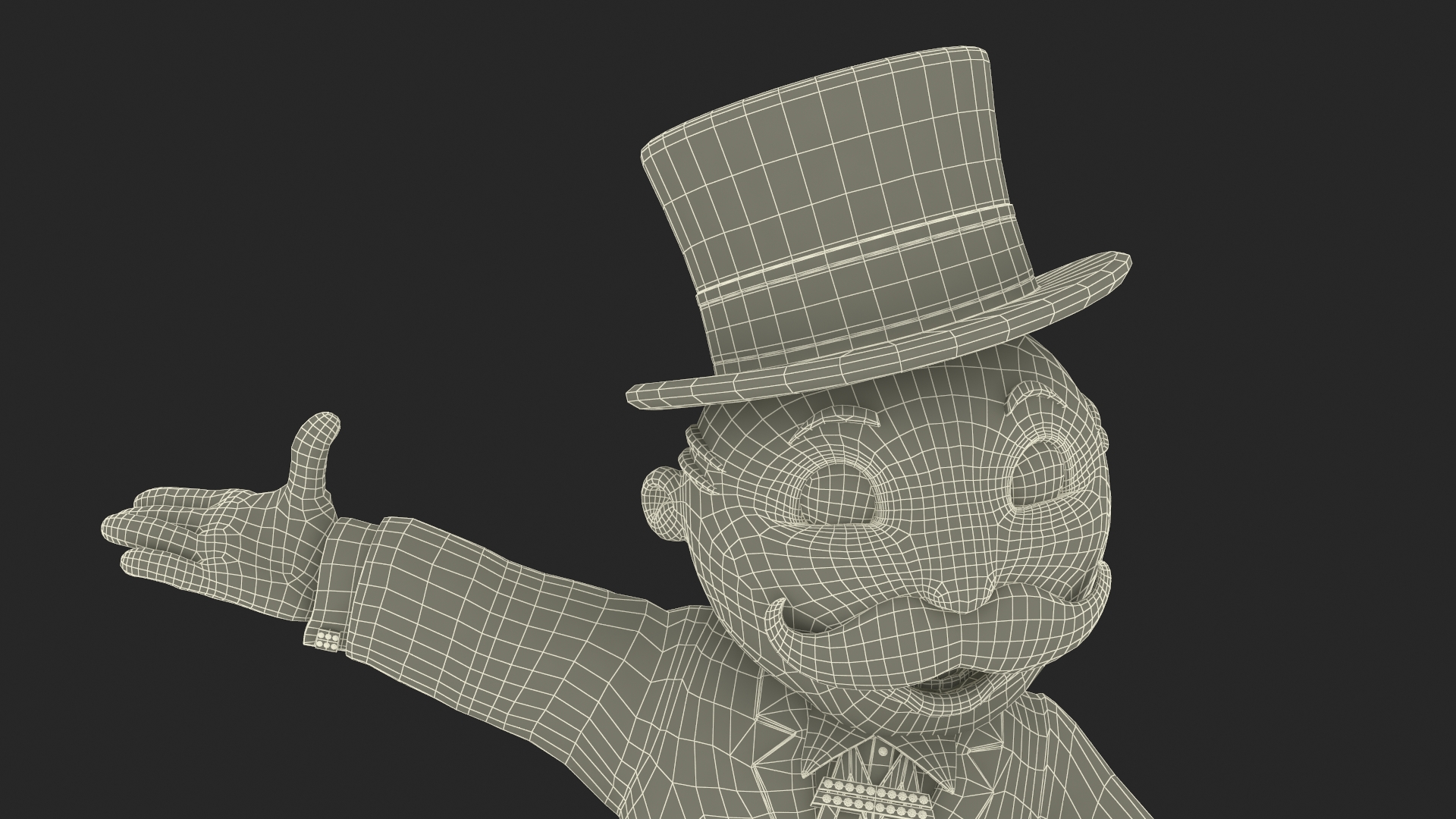 Mr Monopoly Character Welcome Pose 3D model