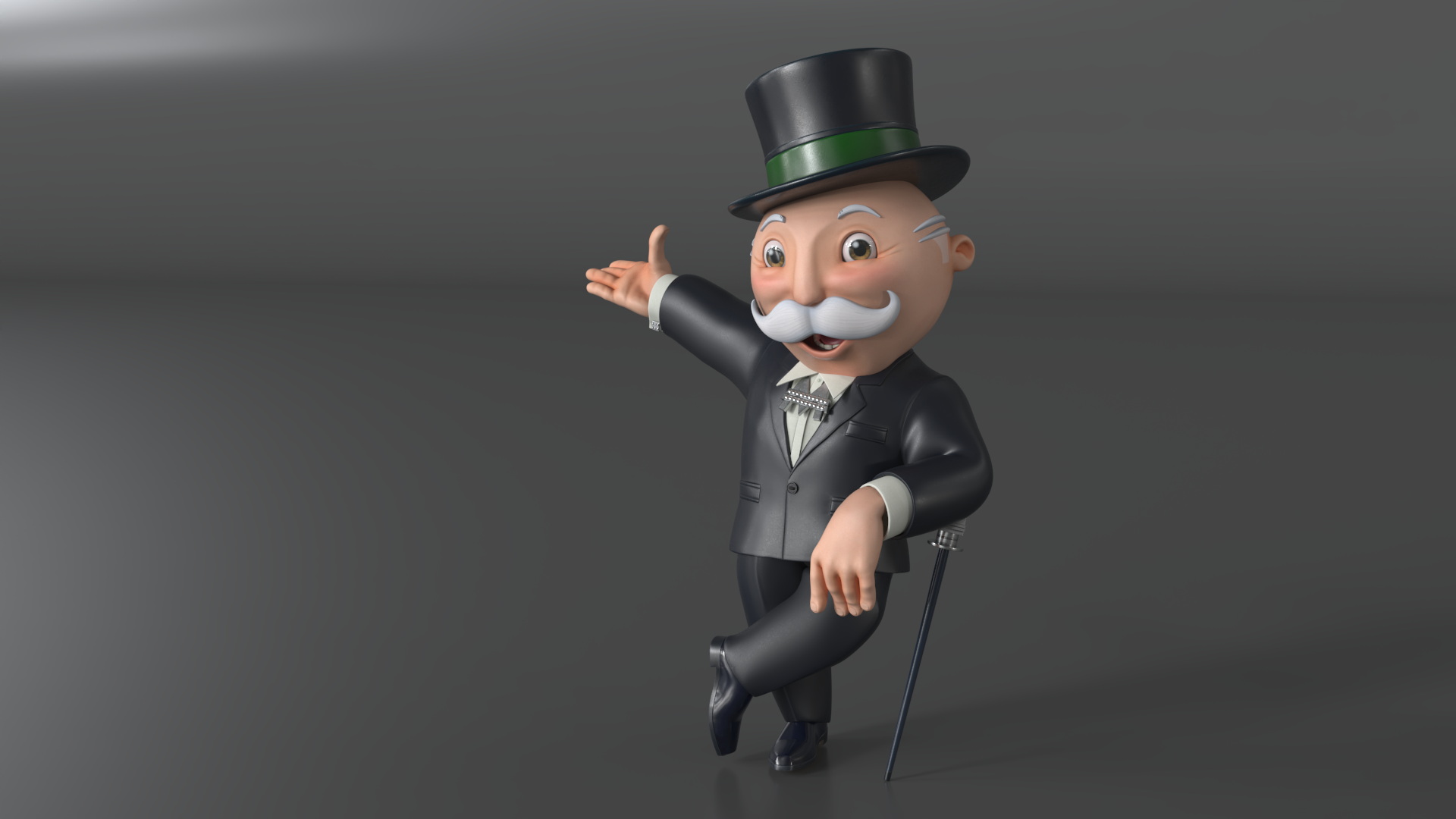 Mr Monopoly Character Welcome Pose 3D model