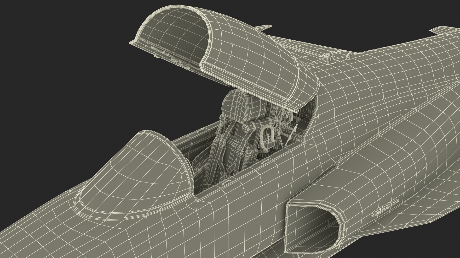 3D Sand Camouflaged Military Fighter Jet Rigged for Maya model