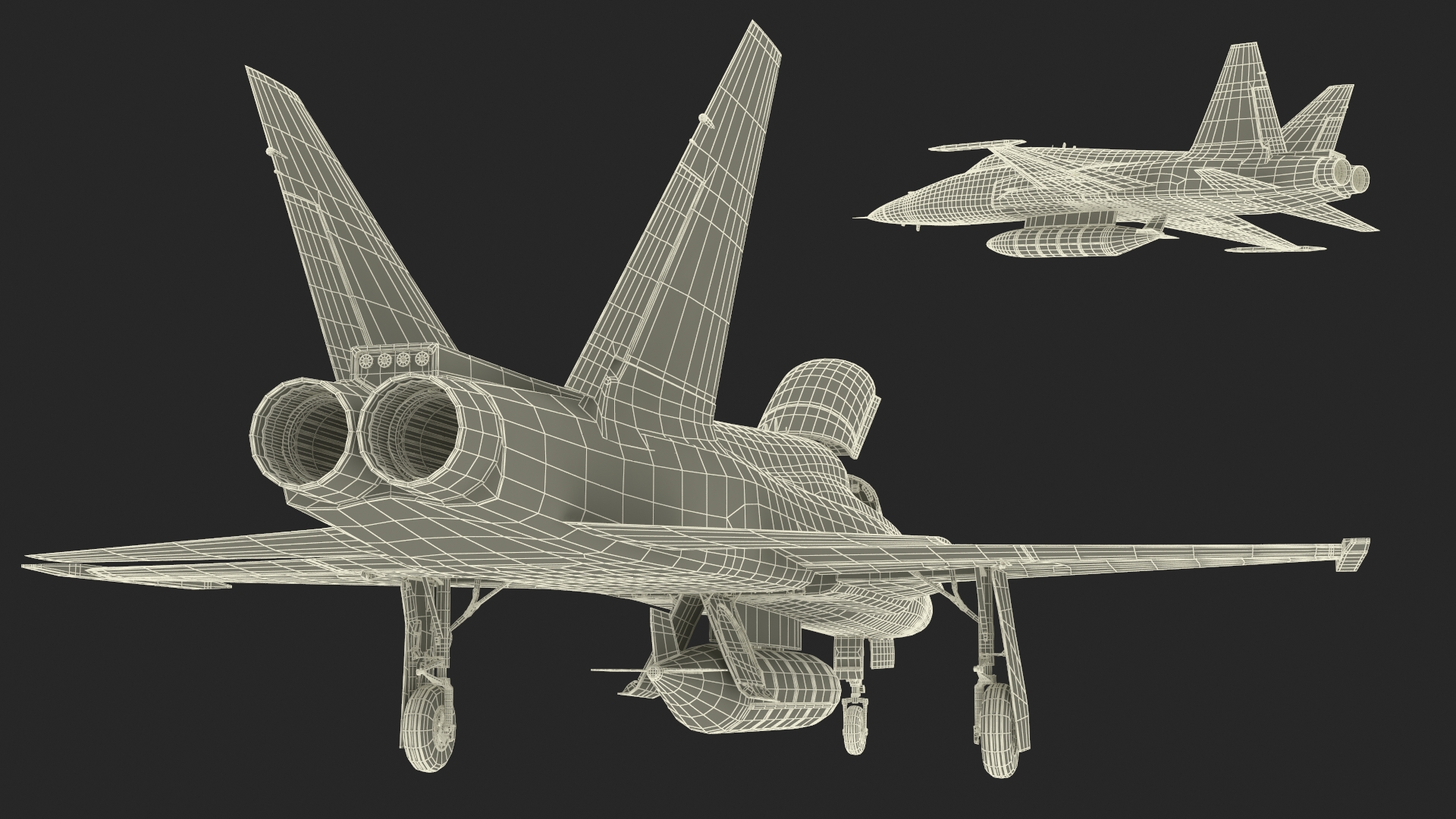 3D Sand Camouflaged Military Fighter Jet Rigged for Maya model