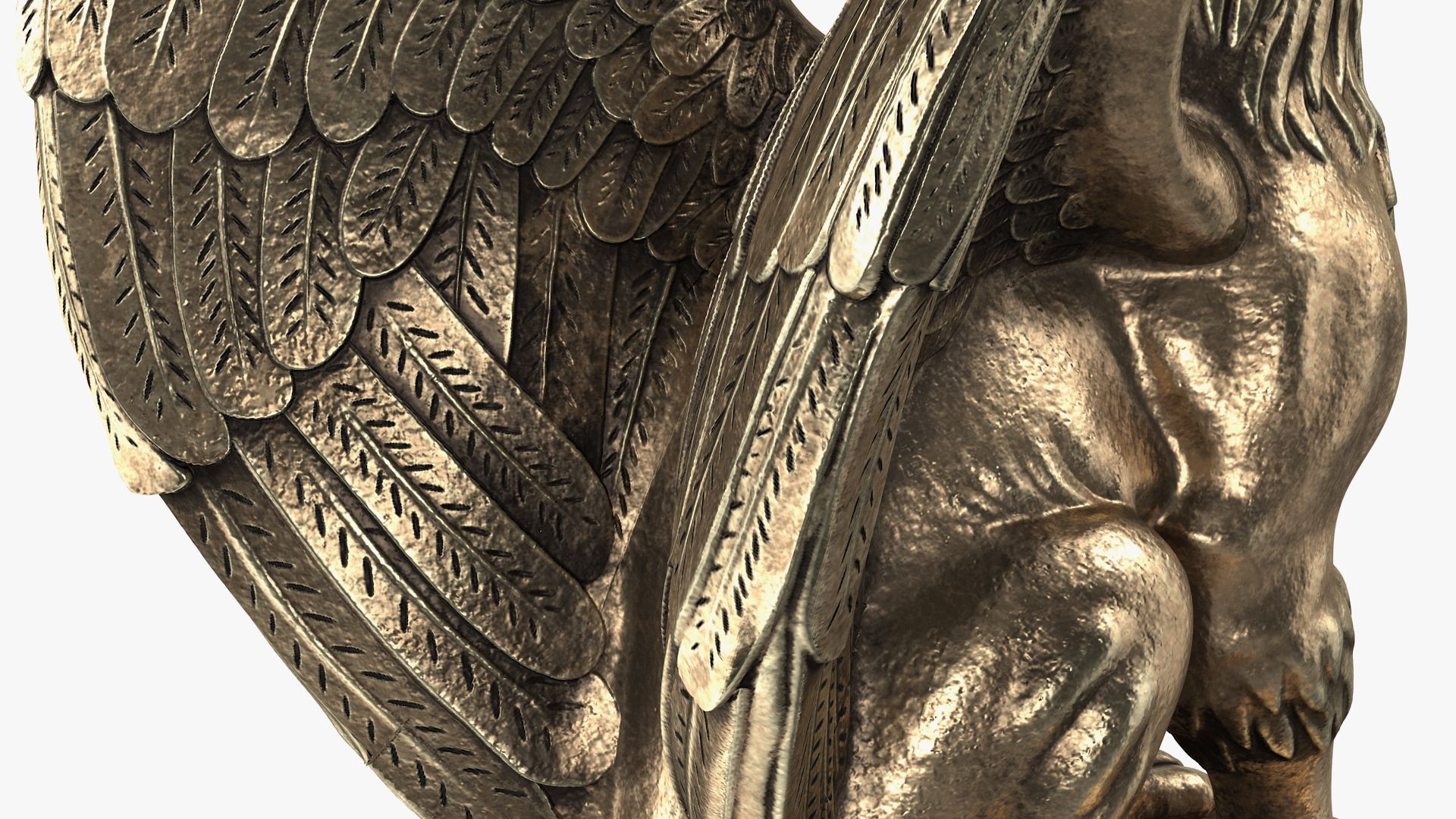 Griffin Statue Polystone 3D model