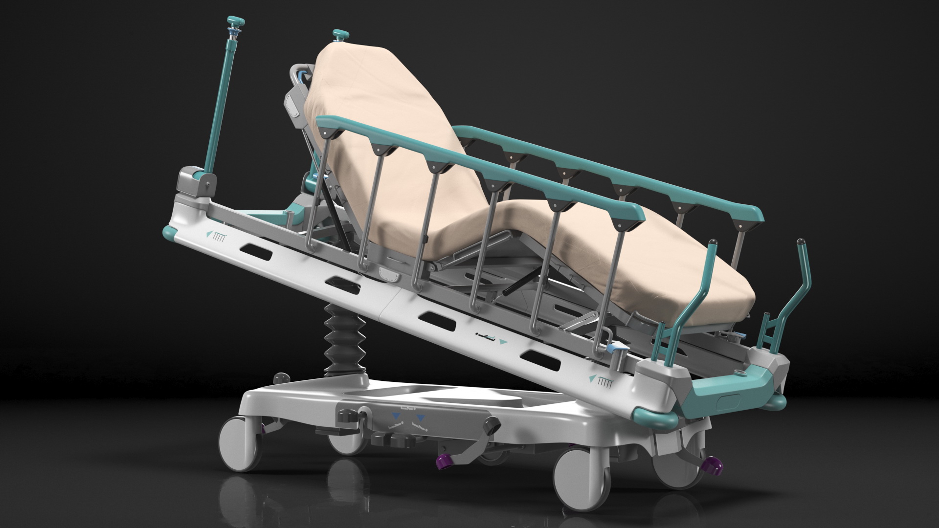Emergency Stretcher Trolley 3D