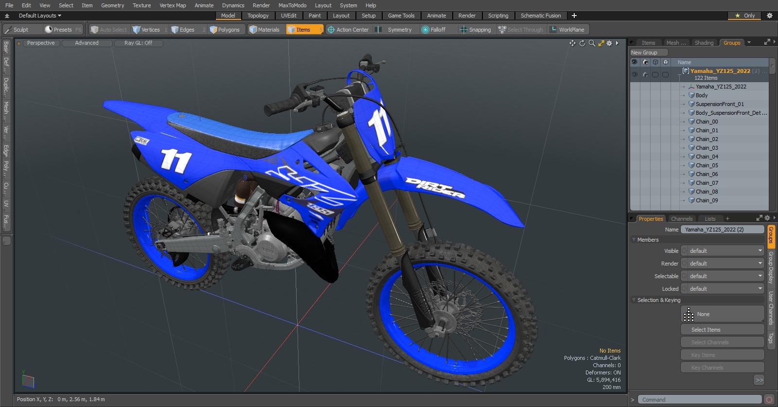 Yamaha YZ125 2022 3D
