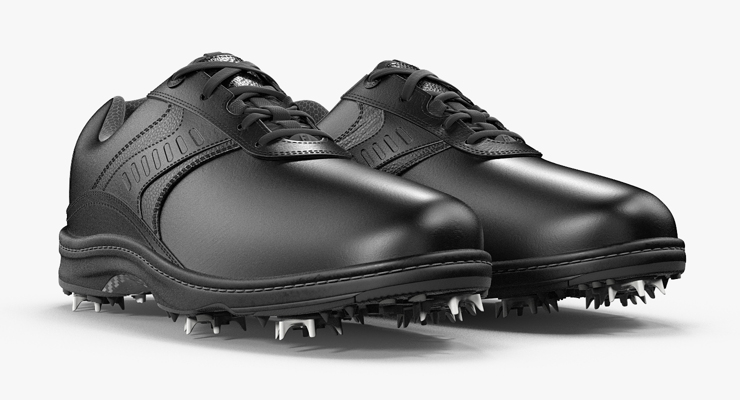 3D Footjoy Mens Black Golf Spikes Shoes