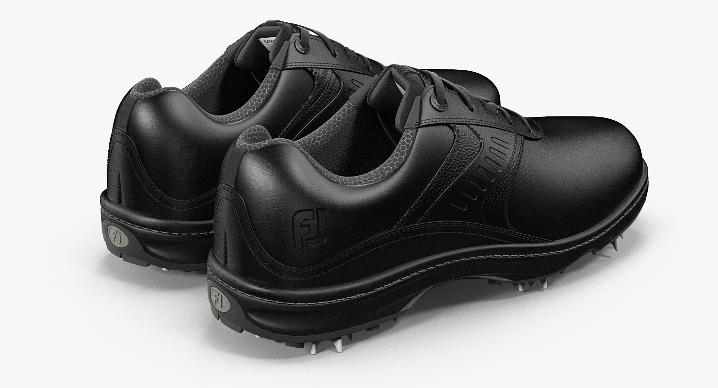 3D Footjoy Mens Black Golf Spikes Shoes