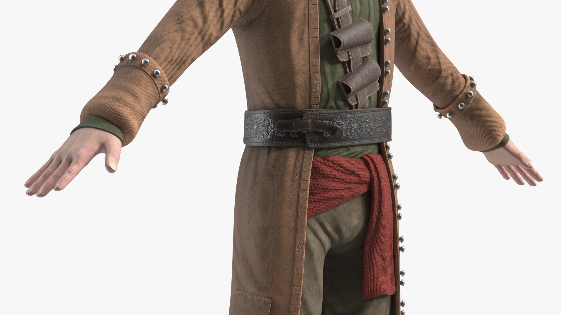 Rogue Pirate Man Rigged for Cinema 4D 3D