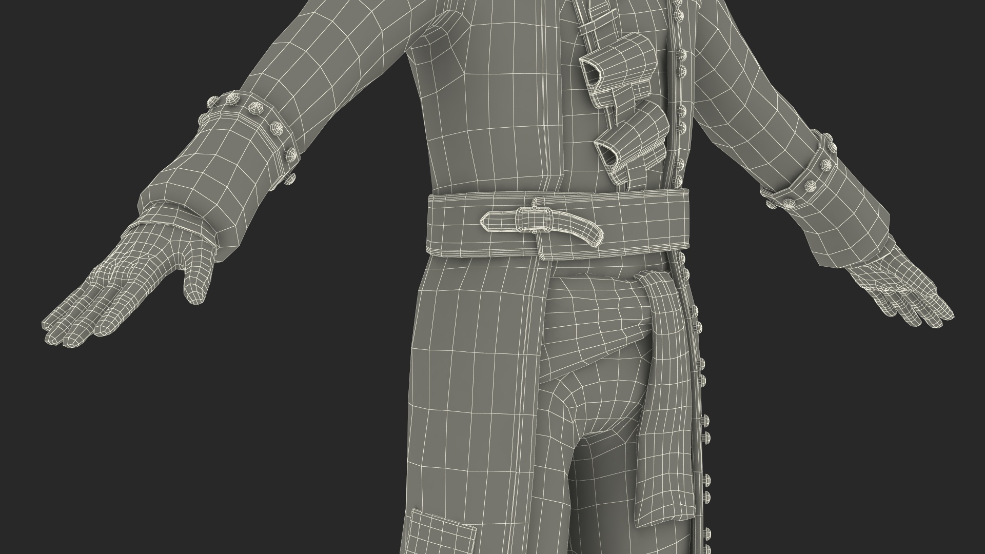 Rogue Pirate Man Rigged for Cinema 4D 3D