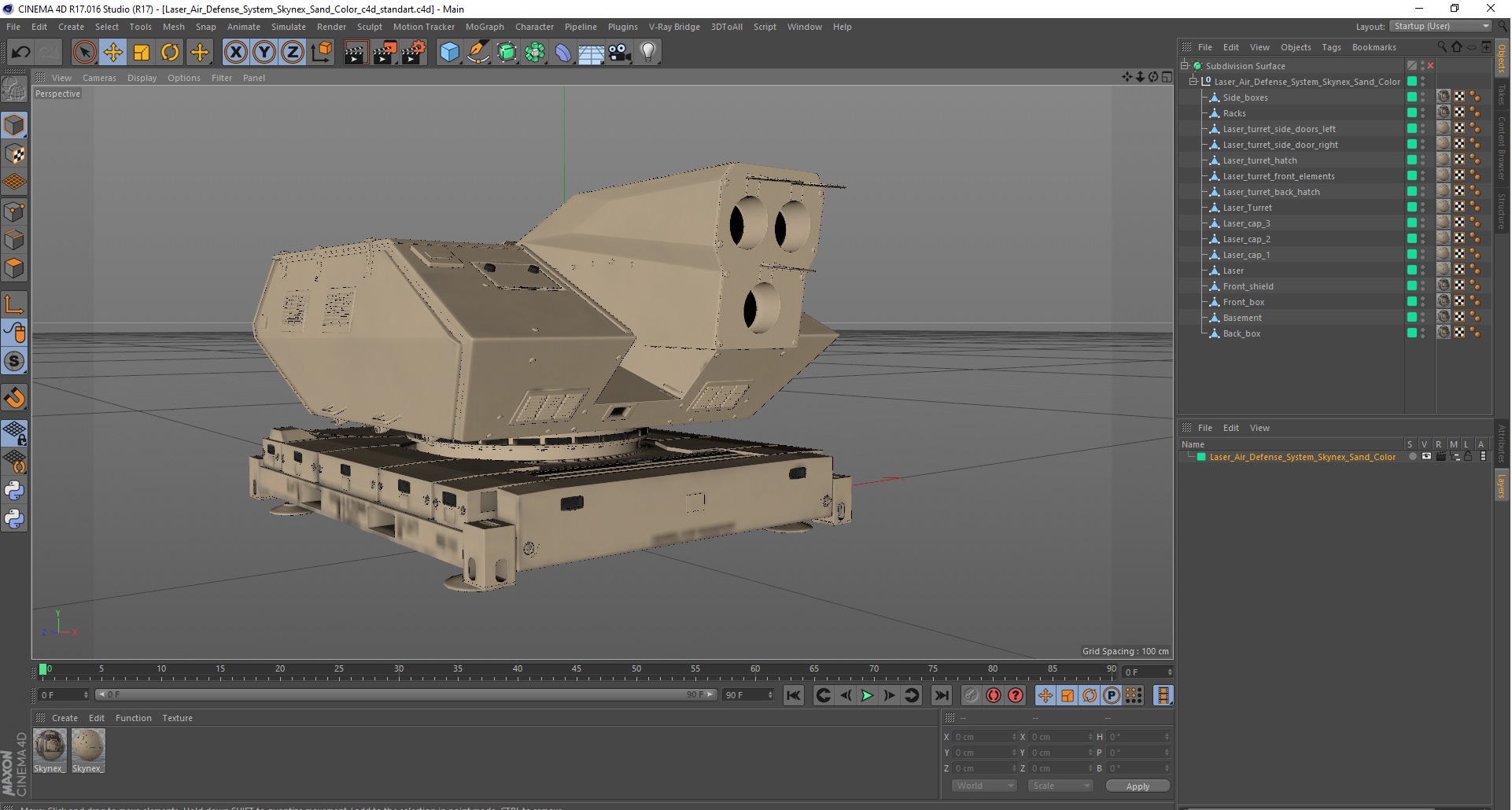 Laser Air Defense System Skynex Sand Color 3D