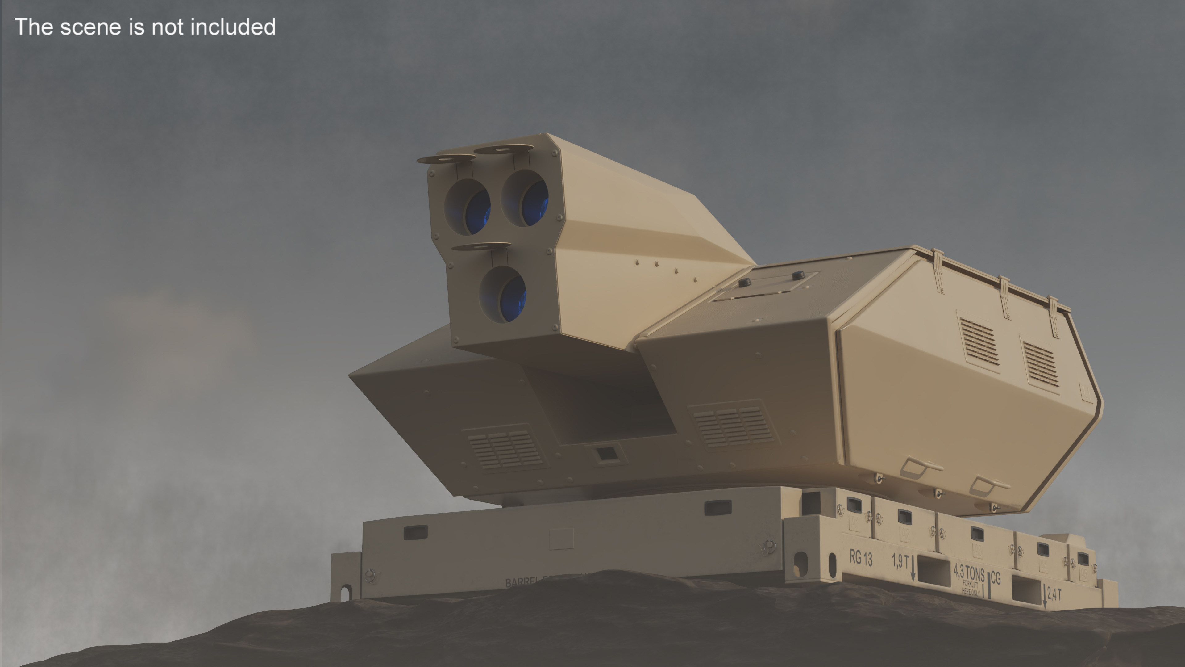 Laser Air Defense System Skynex Sand Color 3D