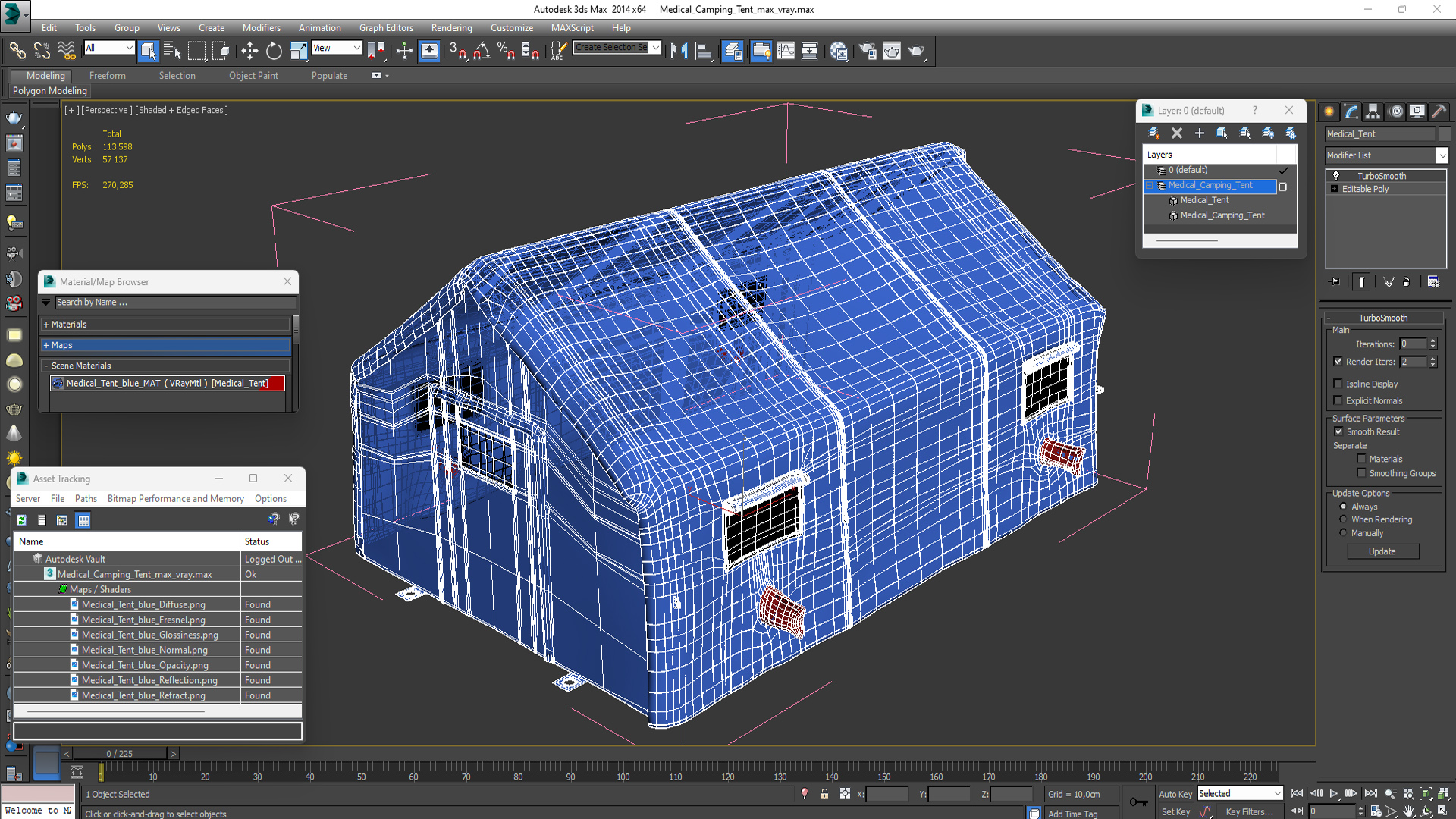 3D model Medical Camping Tent