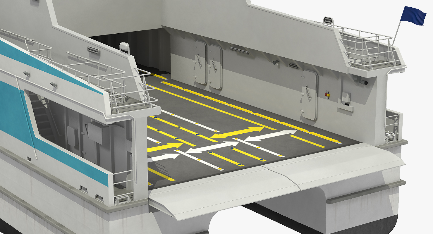 3D model Ferry Catamaran Generic Rigged