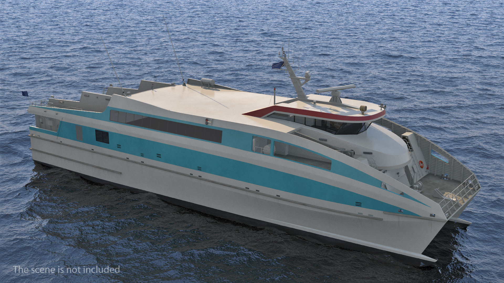 3D model Ferry Catamaran Generic Rigged