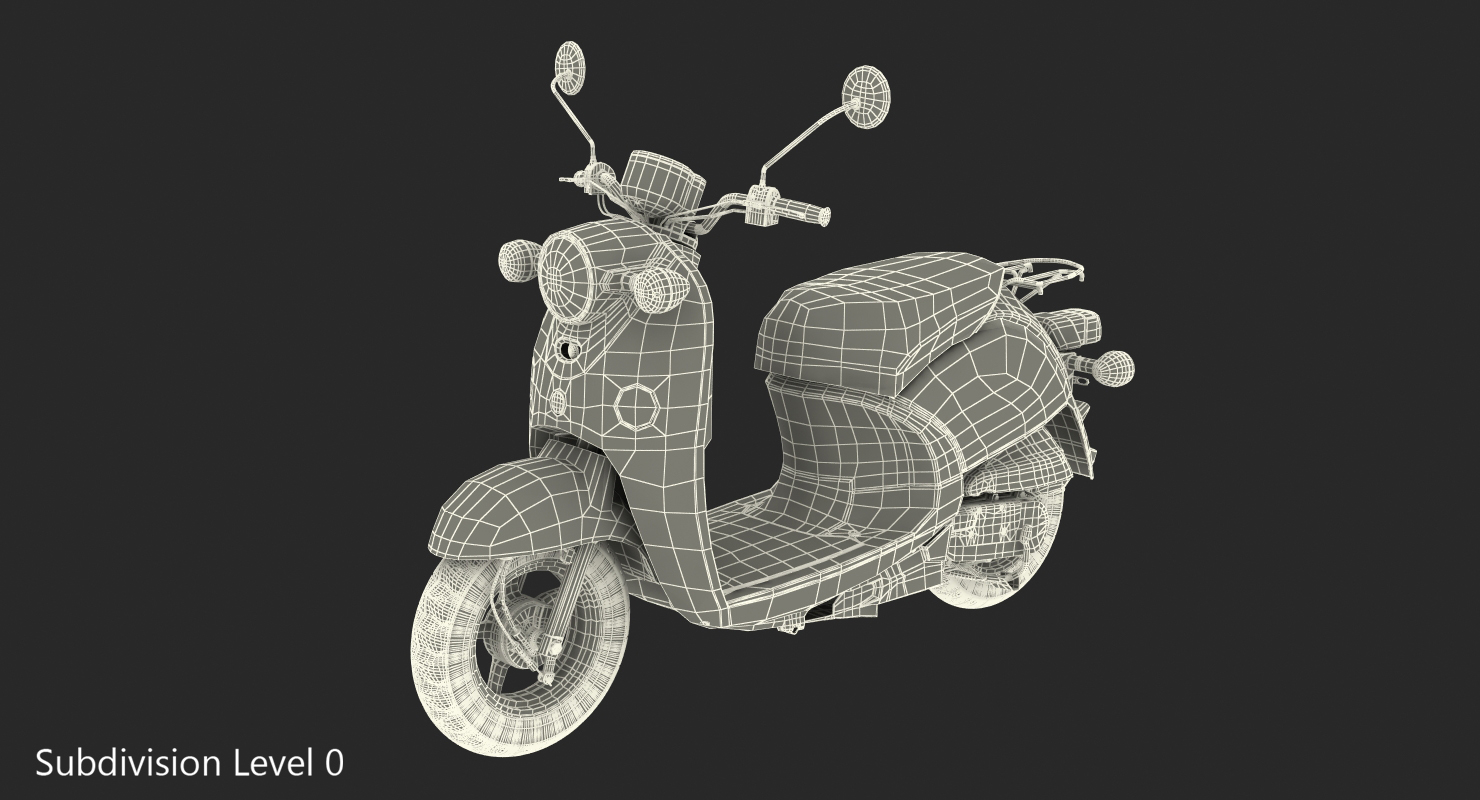 Classic Scooter Motorcycle Generic 3D model