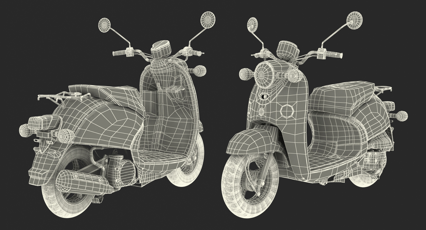 Classic Scooter Motorcycle Generic 3D model