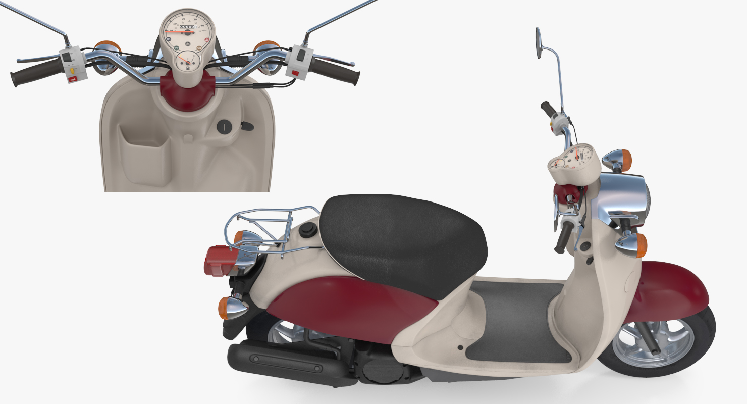 Classic Scooter Motorcycle Generic 3D model