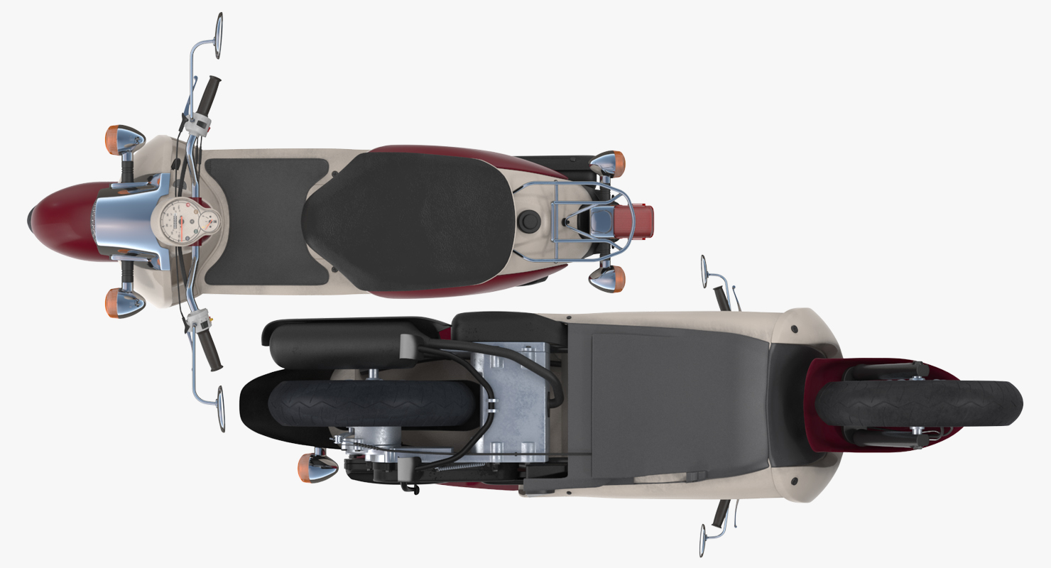 Classic Scooter Motorcycle Generic 3D model