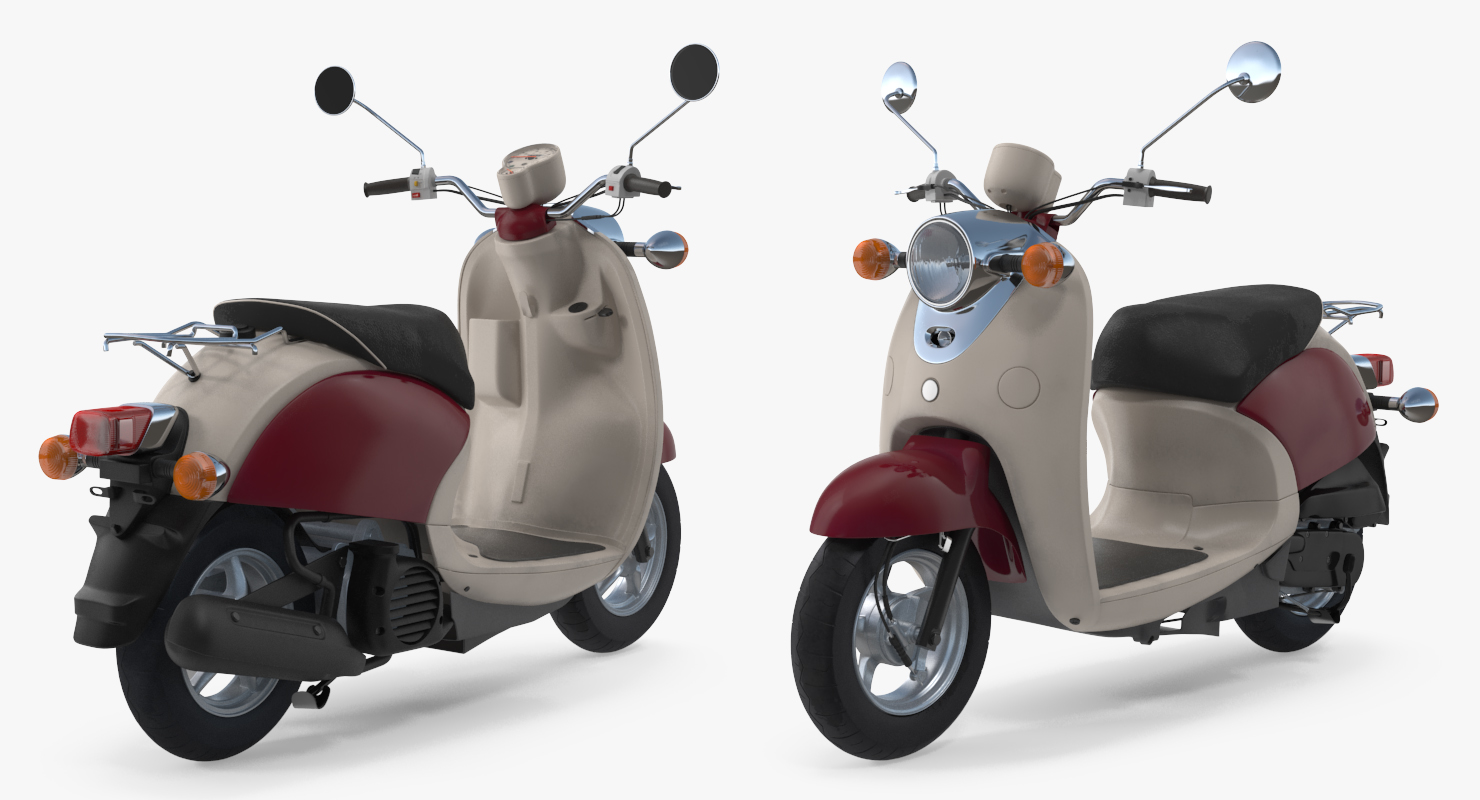 Classic Scooter Motorcycle Generic 3D model