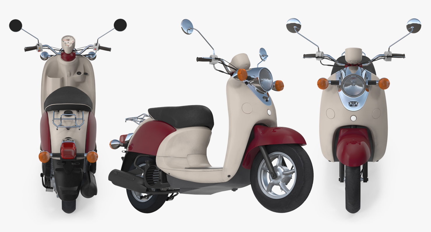 Classic Scooter Motorcycle Generic 3D model
