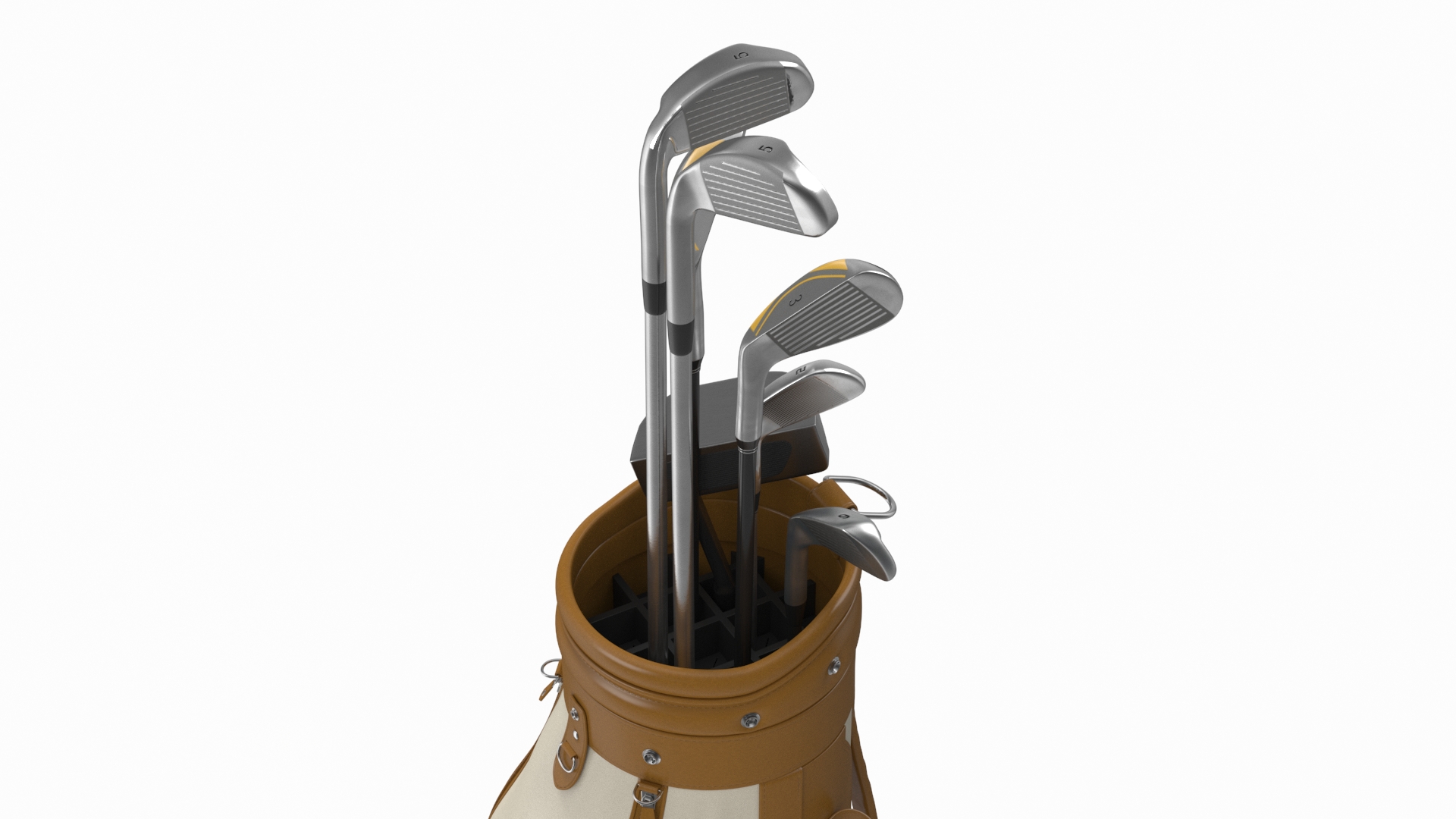 3D Golf Clubs Set with Bag model
