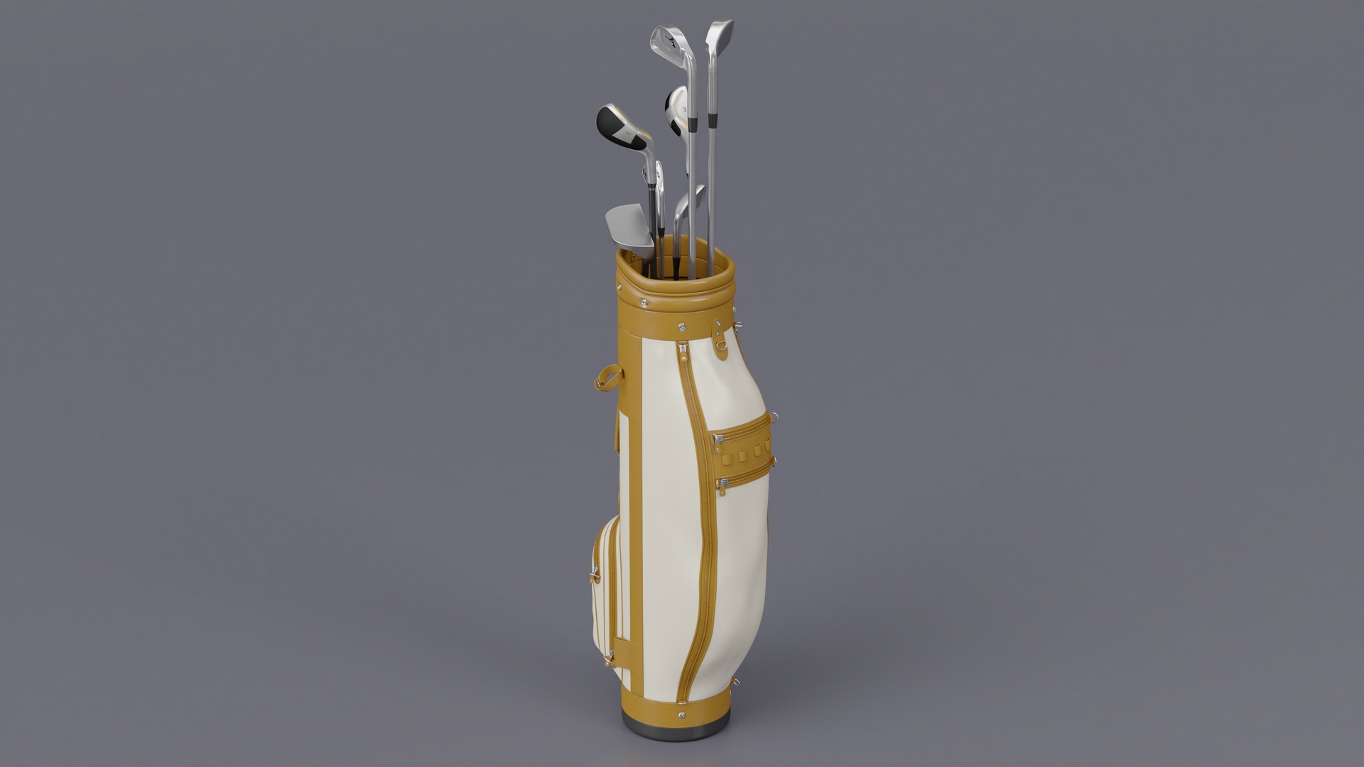 3D Golf Clubs Set with Bag model