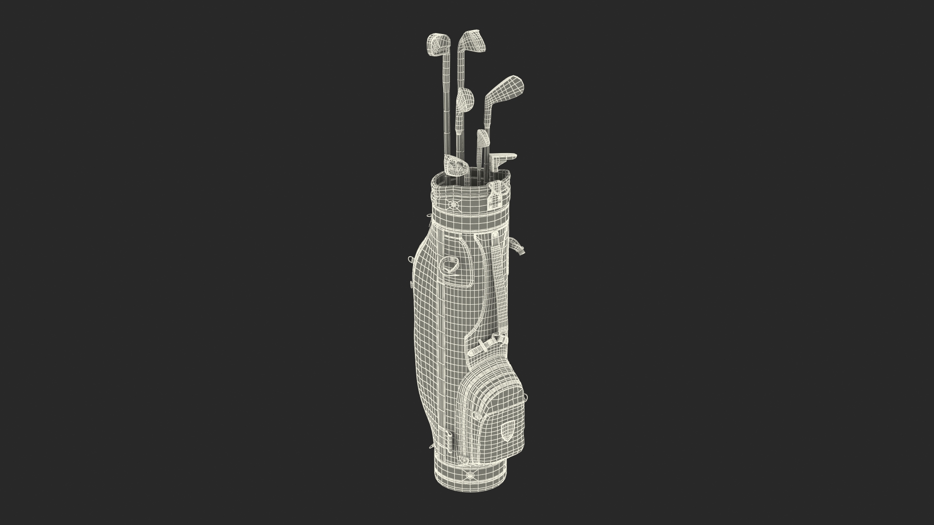 3D Golf Clubs Set with Bag model