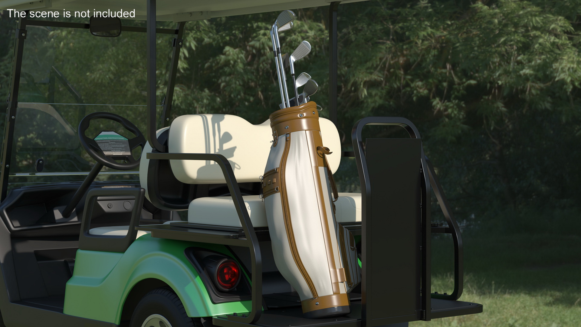 3D Golf Clubs Set with Bag model