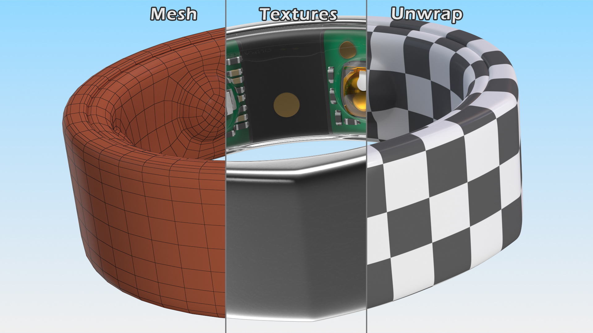 3D Oura Ring Chrome