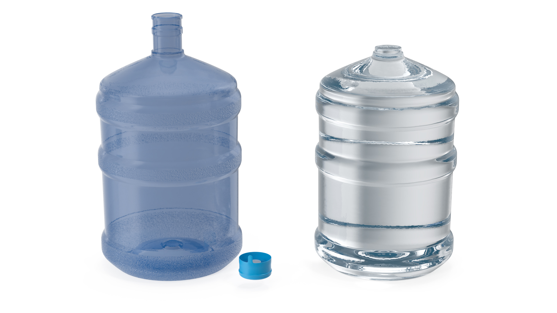 3D model Water Cooler Jug Rack for 6 Bottles Gray
