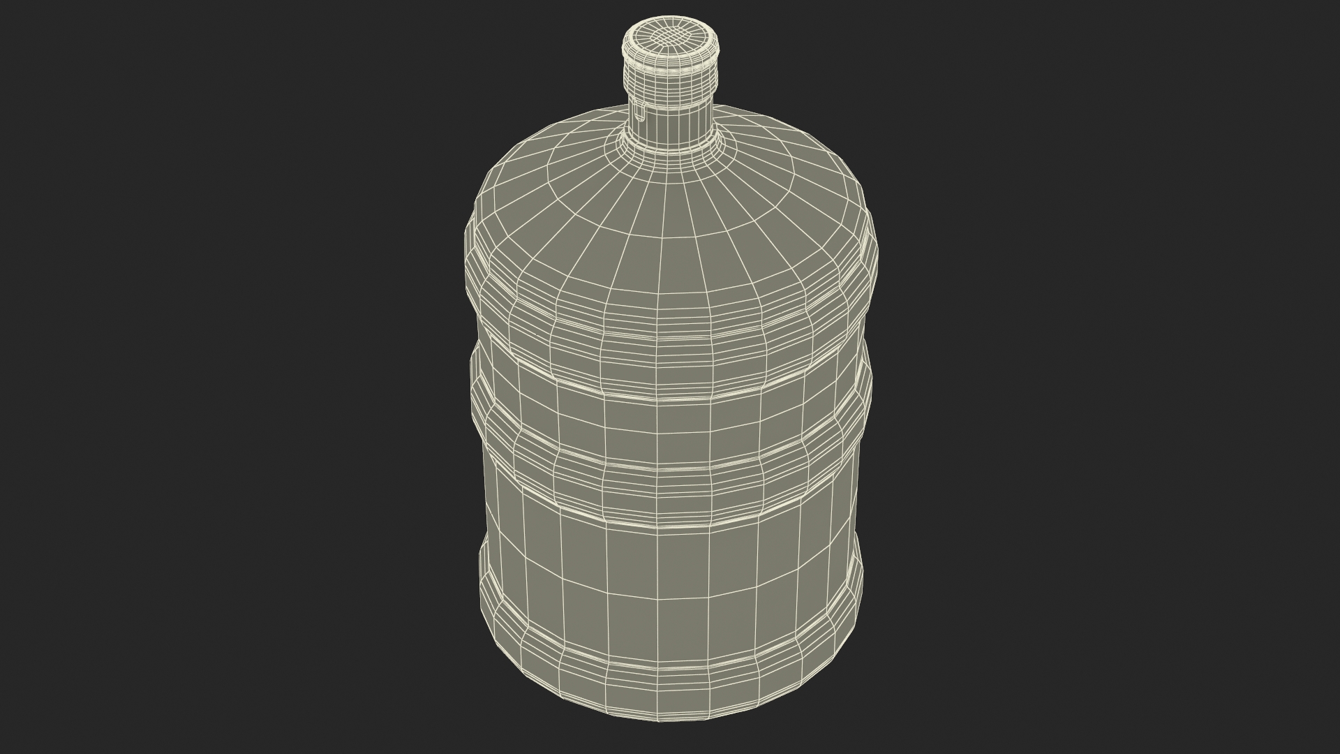 3D model Water Cooler Jug Rack for 6 Bottles Gray