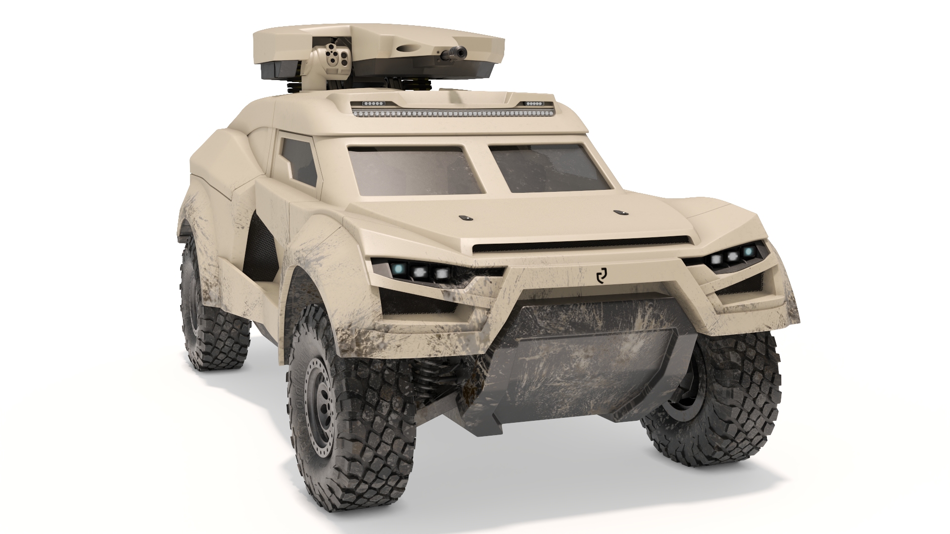 3D Dirty Car Cockerill I-X with Turret Up model