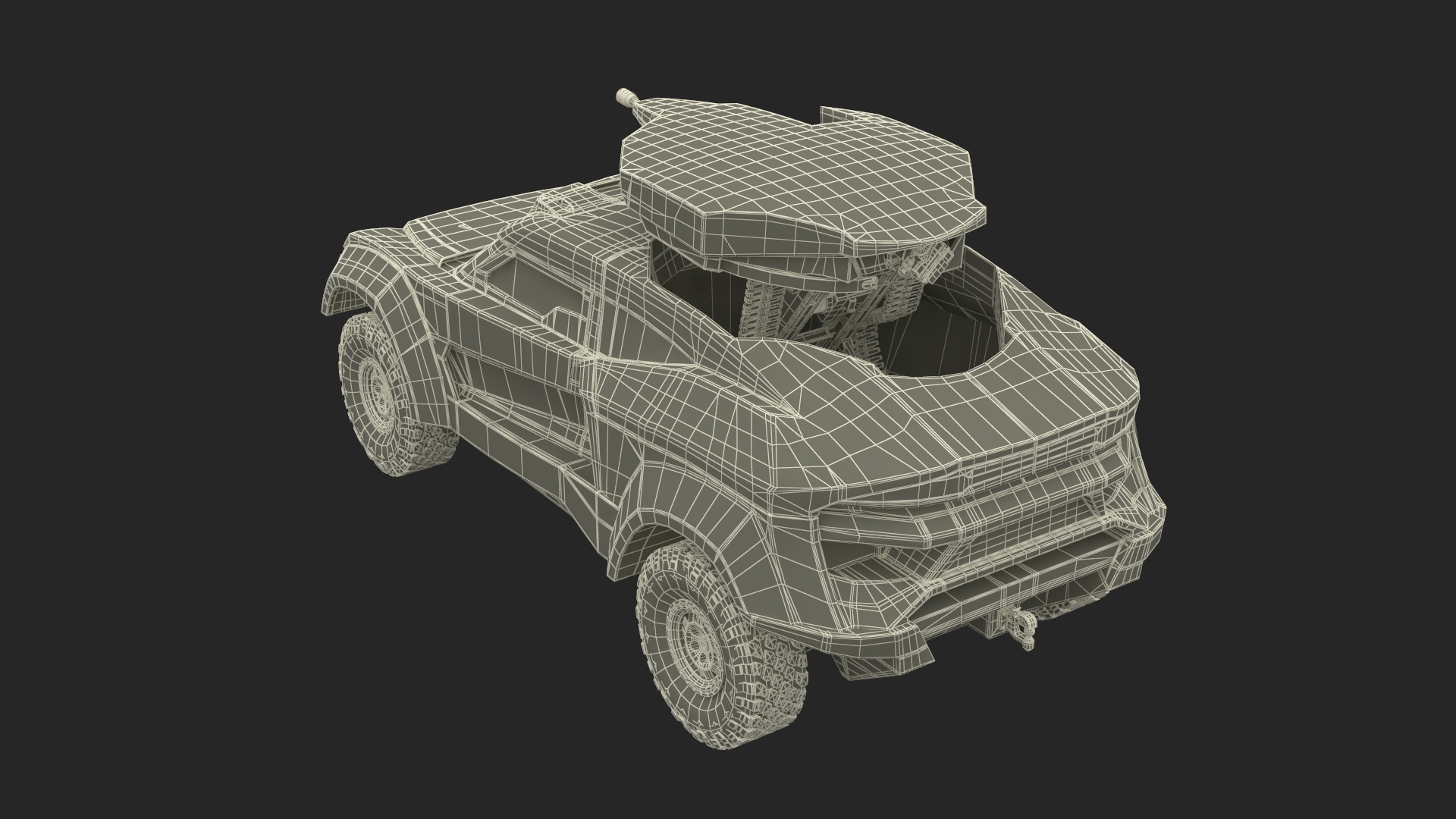 3D Dirty Car Cockerill I-X with Turret Up model
