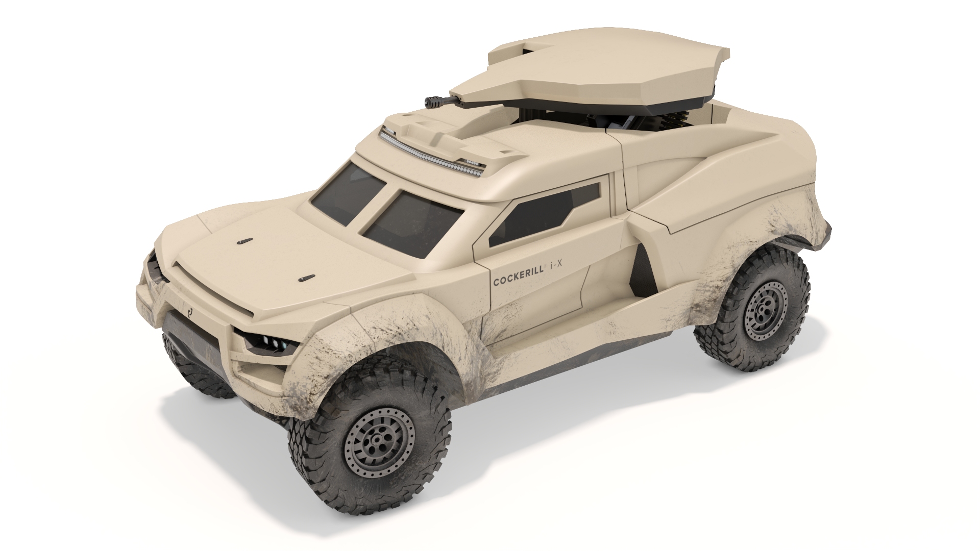 3D Dirty Car Cockerill I-X with Turret Up model