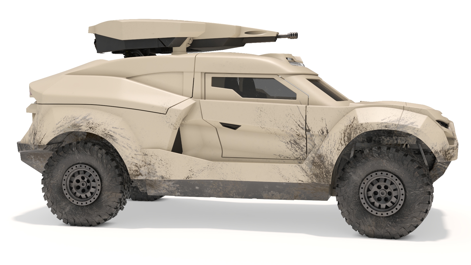 3D Dirty Car Cockerill I-X with Turret Up model