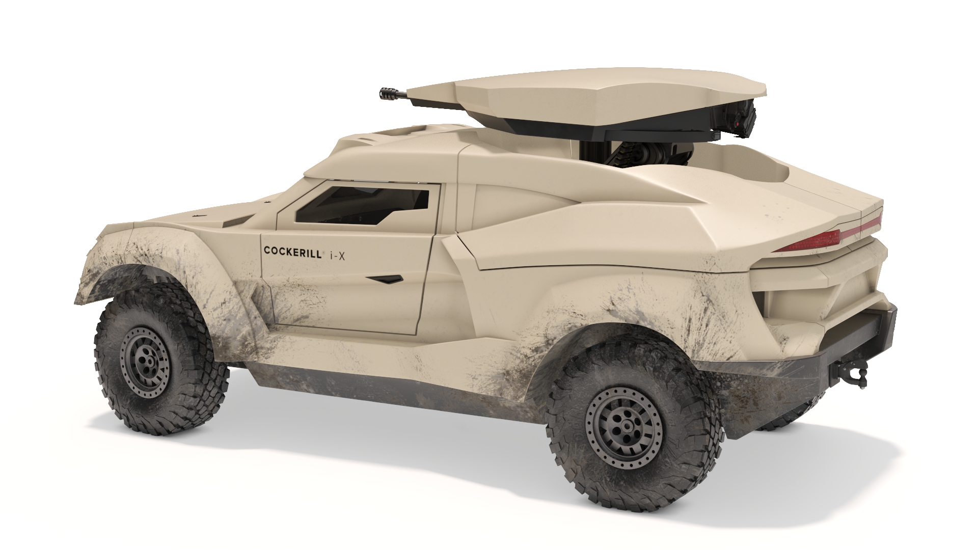 3D Dirty Car Cockerill I-X with Turret Up model